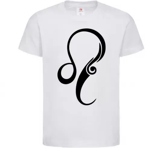 Детская футболка Лев знак Белый фото