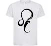 Детская футболка Лев знак Белый фото