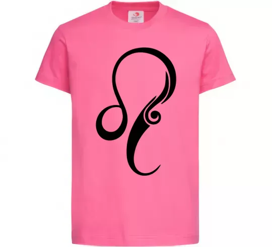 Детская футболка Лев знак Ярко-розовый фото