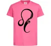 Детская футболка Лев знак Ярко-розовый фото