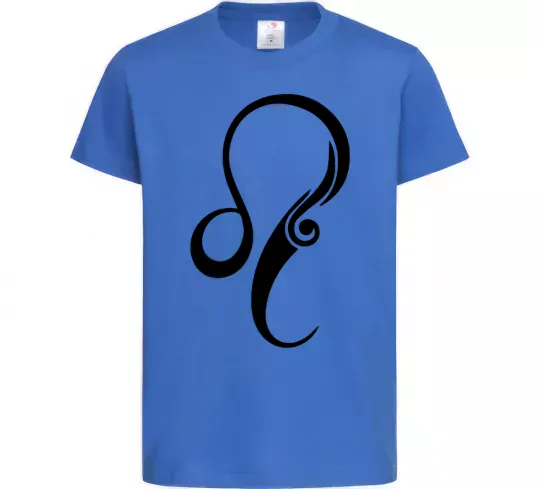 Детская футболка Лев знак Ярко-синий фото