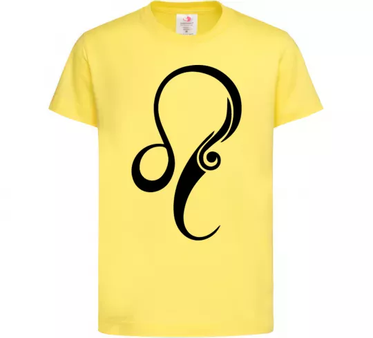 Детская футболка Лев знак Лимонный фото