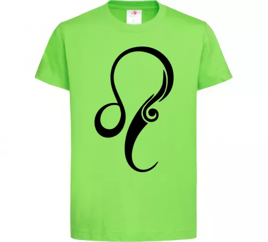 Детская футболка Лев знак Лаймовый фото