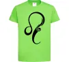 Детская футболка Лев знак Лаймовый фото