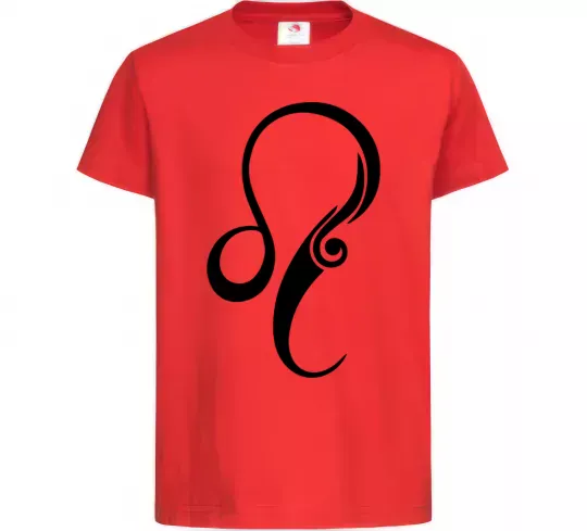 Детская футболка Лев знак Красный фото