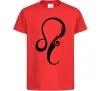 Детская футболка Лев знак Красный фото