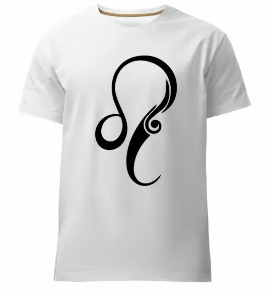 Чоловіча преміум футболка Лев знак Білий фото