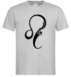 Мужская футболка Лев знак Серый фото