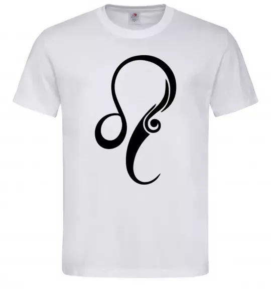 Мужская футболка Лев знак Белый фото