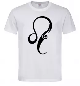 Чоловіча футболка Лев знак Білий фото