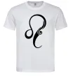 Мужская футболка Лев знак Белый фото