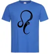 Мужская футболка Лев знак Ярко-синий фото