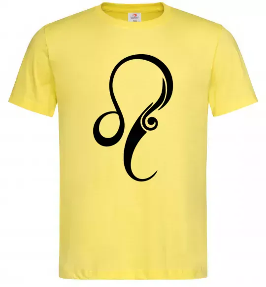 Мужская футболка Лев знак Лимонный фото