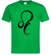 Мужская футболка Лев знак Зеленый фото