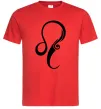 Мужская футболка Лев знак Красный фото