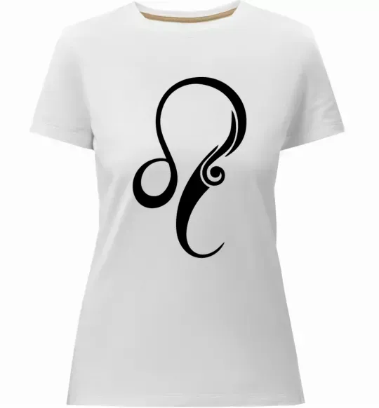 Жіноча преміум футболка Лев знак Білий фото