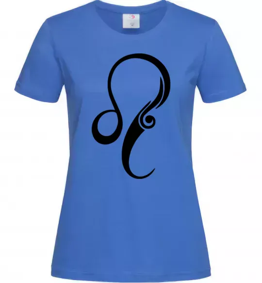 Жіноча футболка Лев знак Яскраво-синій фото