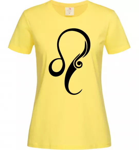 Жіноча футболка Лев знак Лимонний фото