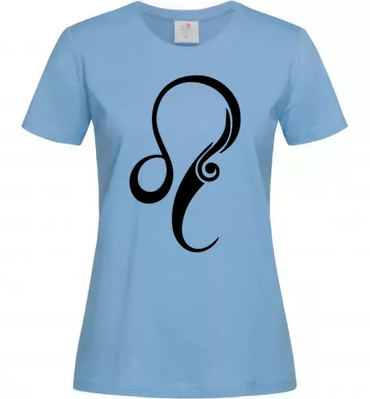 Жіноча футболка Лев знак Блакитний фото