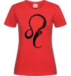 Жіноча футболка Лев знак Червоний Жіноча футболка Лев знак Червоний фото