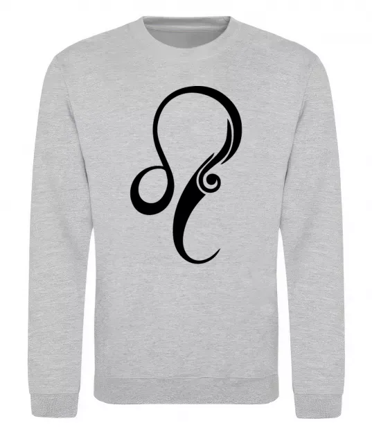 Світшот Лев знак Сірий меланж фото