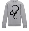 Детский Свитшот Лев знак Серый меланж фото