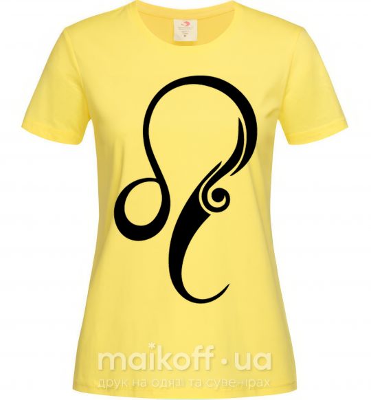 Женская футболка Лев знак Лимонный фото
