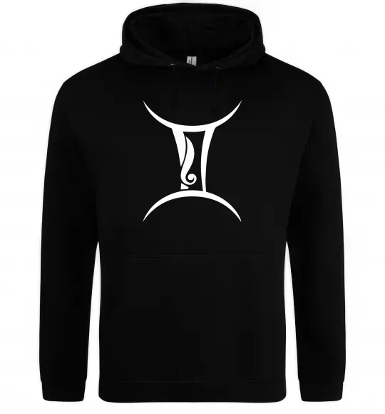 Женская толстовка (худи) Близнюка знак Черный фото