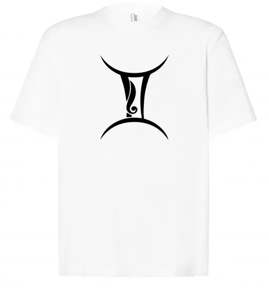 Футболка Оверсайз Близнюка знак Білий фото