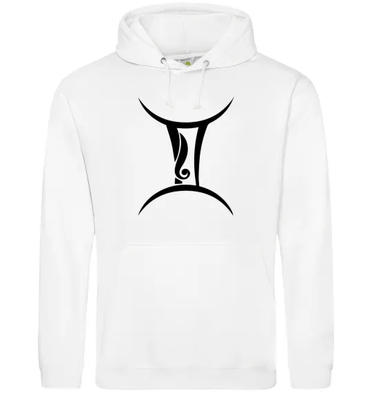 Мужская толстовка (худи) Близнюка знак Белый фото