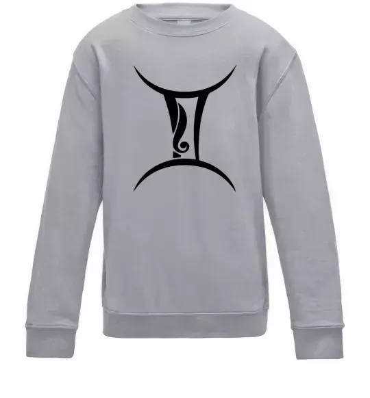 Детский Свитшот Близнюка знак Серый меланж фото