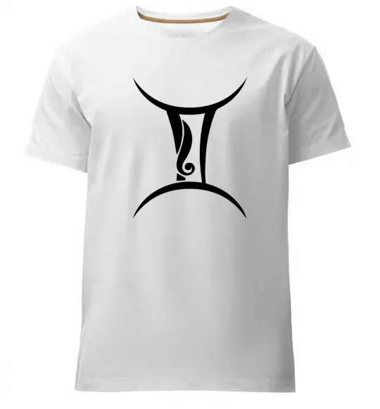 Мужская премиум футболка Близнюка знак Белый фото