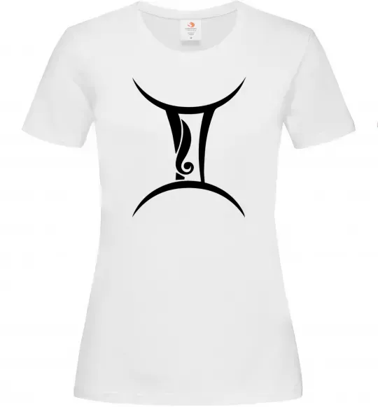 Женская футболка Близнюка знак Белый фото