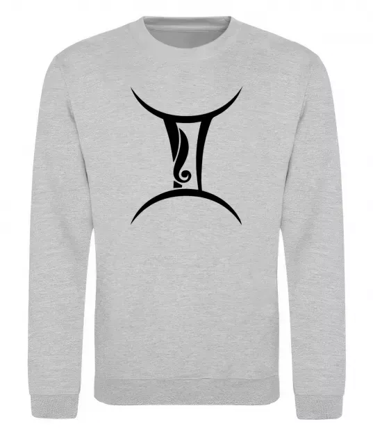 Світшот Близнюка знак Сірий меланж фото