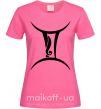 Женская футболка Близнецы знак Ярко-розовый фото