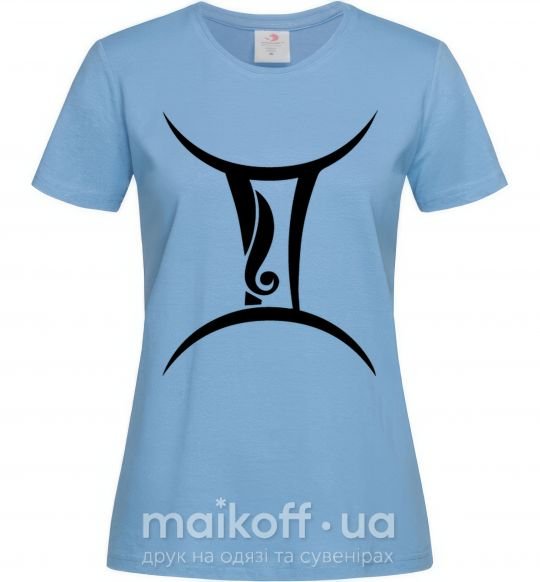 Жіноча футболка Близнецы знак Блакитний фото