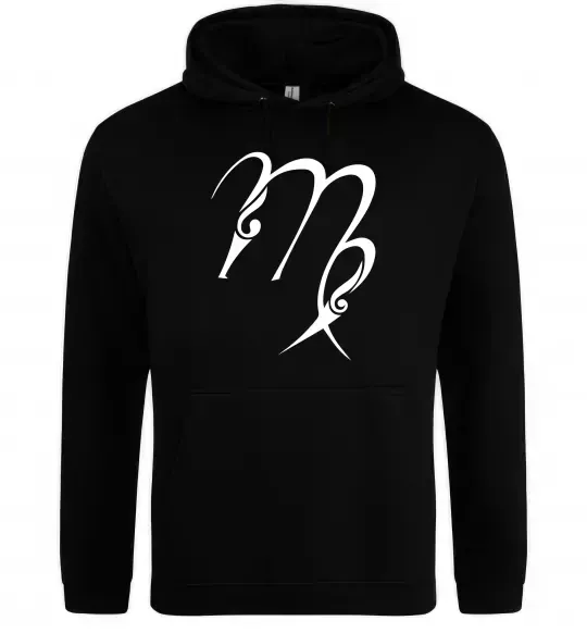 Мужская толстовка (худи) Діва знак Черный фото