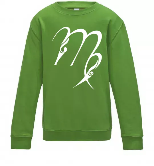 Дитячий світшот Діва знак Лаймовий фото