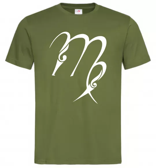 Мужская футболка Діва знак Оливковый фото