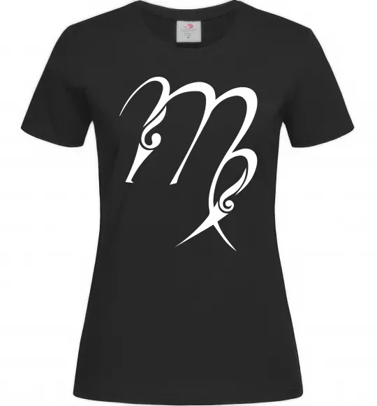 Женская футболка Діва знак Черный фото