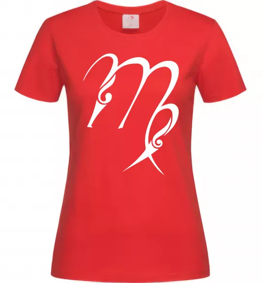 Женская футболка Діва знак Красный фото