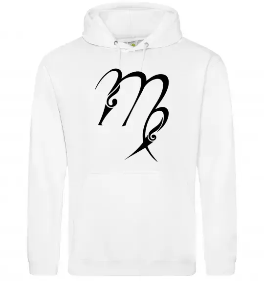 Мужская толстовка (худи) Діва знак Белый фото