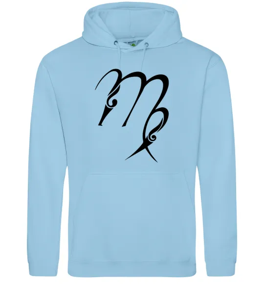 Мужская толстовка (худи) Діва знак Голубой фото