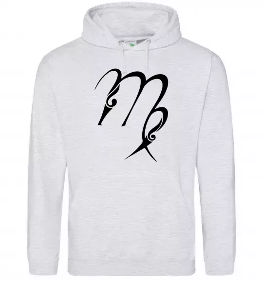 Жіноча толстовка (худі) Діва знак Сірий меланж фото