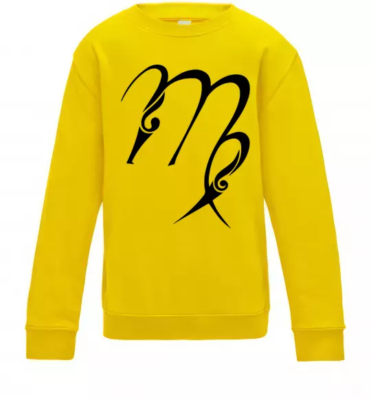 Дитячий світшот Діва знак Сонячно жовтий фото