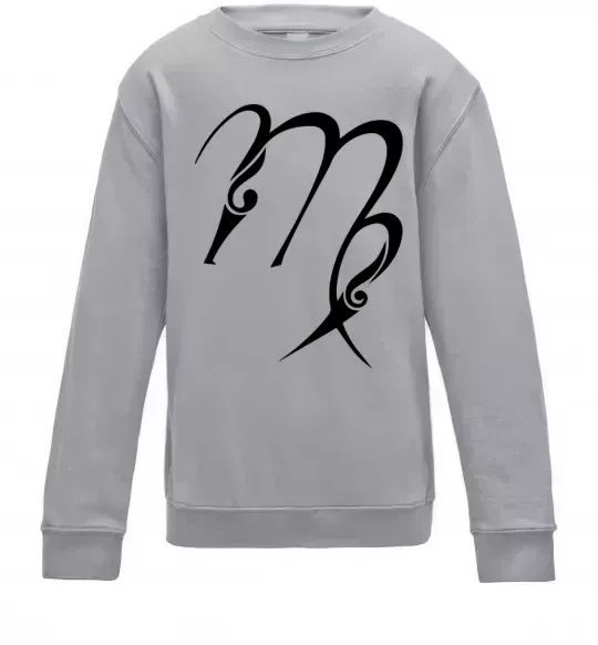 Дитячий світшот Діва знак Сірий меланж фото