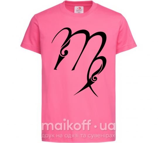 Детская футболка Дева знак Ярко-розовый фото