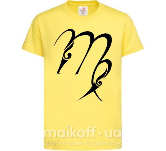 Детская футболка Дева знак Лимонный фото