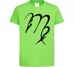 Дитяча футболка Діва знак Лаймовий фото