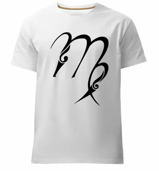 Чоловіча преміум футболка Діва знак Білий фото